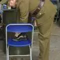 Captain Melchett ties up his shoelace, A 1940s Airfield Hangar Dance, Debach, Suffolk - 9th June 2007