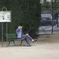 A dude on a bench, Genesis Live at Parc Des Princes, Paris, France - 30th June 2007