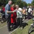 The mayor gets some instruction on loudhailer use, The Opening of Eye Skateboard Park, and The BBs at Cotton, Suffolk - 5th August 2007