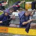 Rowing with hats can't be easy, Qualcomm's Dragon-Boat Racing, Fen Ditton, Cambridge - 8th September 2007