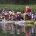 A mass of paddling and spray, Qualcomm's Dragon-Boat Racing, Fen Ditton, Cambridge - 8th September 2007
