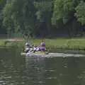 The Qualcomm boat disappears up river, Qualcomm's Dragon-Boat Racing, Fen Ditton, Cambridge - 8th September 2007