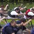 Liviu gets his stroke in, Qualcomm's Dragon-Boat Racing, Fen Ditton, Cambridge - 8th September 2007