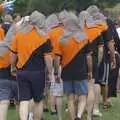 Meanwhile, chanting monks walk down to join their boat, Qualcomm's Dragon-Boat Racing, Fen Ditton, Cambridge - 8th September 2007