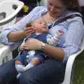 Isobel borrows a baby for a bit, Qualcomm's Dragon-Boat Racing, Fen Ditton, Cambridge - 8th September 2007