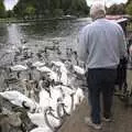 Some dude feeds the multitude of swans, A BSCC Presentation, and Matt's Wedding Reception, Solihull - 6th October 2007