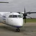 Nosher's Dash 8/Q400 waits on the tarmac at Norwich, Apple Pressing, and Isobel's 30th in Blackrock, Dublin, Ireland - 2nd November 2007