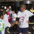 James finishes, Isobel and the Science Park Fun Run, Milton Road, Cambridge - 16th November 2007