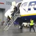 Passengers disembark the flight at Stansted, A Few Hours in Skansen, Stockholm, Sweden - 17th December 2007