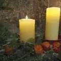Candles and Physalis in St. Michael's, Chagford, Christmas at Sis and Matt's, Chagford, Devon - 25th December 2007