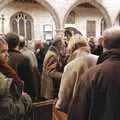 Isobel, Mother and Mike mingle in the departing crowds, Christmas at Sis and Matt's, Chagford, Devon - 25th December 2007