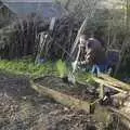 Temporarily digging in some herb pots, Matt's Allotment and Meldon Hill, Chagford, Devon - 26th December 2007