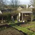 Isobel by the shed, Matt's Allotment and Meldon Hill, Chagford, Devon - 26th December 2007