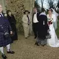 Outside the church, Gov and Rachel's Wedding, Thorndon, Suffolk - 2nd February 2008