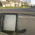 A wrecked TV is abandoned on Water Lane, Aldeburgh, Sprogs, and The BBs at Stoke by Nayland, Suffolk - 10th February 2008