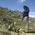 Isobel inspects some prickly-pear cacti, The End of the World: Julian to the Salton Sea and Back, California, US - 1st March 2008