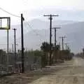 Telegraph poles lead the way out of town, The End of the World: Julian to the Salton Sea and Back, California, US - 1st March 2008