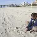 Isobel plays with sand, Rosarito and Tijuana, Baja California, Mexico - 2nd March 2008
