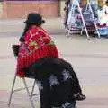 A woman in some sort of traditional garb waits, Rosarito and Tijuana, Baja California, Mexico - 2nd March 2008