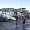 The plane disembarks on a cold and wet apron, Easter in Dublin, Ireland - 21st March 2008