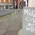 In Blackrock: 'Make luv not war', Easter in Dublin, Ireland - 21st March 2008