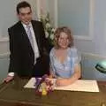 Signing the register, Hani and Anne's Wedding, County Hall, Cambridge - 2nd May 2008