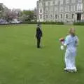 Hani and Anne on the lawn, Hani and Anne's Wedding, County Hall, Cambridge - 2nd May 2008