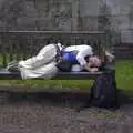 Isobel has a 'power nap', Qualcomm at Alton Towers, Staffordshire - 29th June 2008