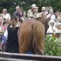 A ponytail and a pony's tail, A Day At The Races, Newmarket, Suffolk - 23rd August 2008