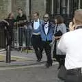 The band arrives, A Brief Time in History: Stephen Hawking and the Corpus Christi Clock, Benet Street, Cambridge - 19th September 2008