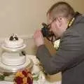 Matt takes a photo of the cake, Matt and Emma's Wedding, Quendon, Essex - 7th November 2008