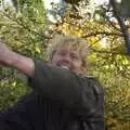 Wavy picks apples, Bill and Carmen's Post-Wedding Thrash, Yaxley Cherry Tree, Suffolk - 8th November 2008