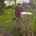 Louise packs up apples, Bill and Carmen's Post-Wedding Thrash, Yaxley Cherry Tree, Suffolk - 8th November 2008