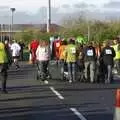 The buggy mummies walk off around the science park, The Cambridge Fun Run, Milton Road, Cambridge - 14th November 2008