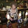 Sylvia with a pint, The Swan Inn's 25th Anniversary, Brome, Suffolk - 14th November 2008