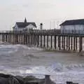 Southwold Pier, and a lively sea, To The Coast By Satnav, Southwold, Suffolk - 28th December 2008