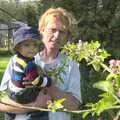 Wavy and Fred in the apple trees, Lunch With Wavy and Martina, Brome, Suffolk - 18th April 2009