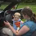 Fred and Isobel hang out in the MX-5, Martina's Birthday Barbeque, Thrandeston, Suffolk - 23rd May 2009