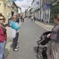 Evelyn and Abbie on Mere Street, Diss, Summer Bike Rides, Thornham Magna, Suffolk - 1st June 2009