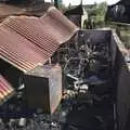 A collapsed roof, A Fire at Valley Farm, Thrandeston, Suffolk - 24th June 2009