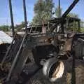 The destroyed tractor, A Fire at Valley Farm, Thrandeston, Suffolk - 24th June 2009