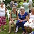 Sue Prior sits on a bench, The Brome Village Fête, Brome, Suffolk - 4th July 2009