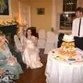 Cameron lurks by the cake, Julie and Cameron's Wedding, Ballintaggart House, Dingle - 24th July 2009