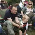 John grabs an escaping Fred, The Cambridge Folk Festival, Cherry Hinton Hall, Cambridge - 1st August 2009