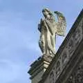 An angel watches over the churchyard, Sis and Matt Visit, and the Kittens Are Let Out, Brome, Suffolk - 21st August 2009