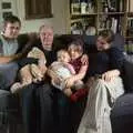 A self-timer family photo, Emily and The Old Chap Visit, Brome, Suffolk - 29th August 2009