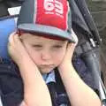 Matthew is not too impressed with the noise, The Eye Show and the Red Arrows, Palgrave, Suffolk - 31st August 2009