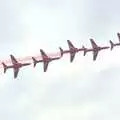 Close formation, The Eye Show and the Red Arrows, Palgrave, Suffolk - 31st August 2009