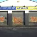 A tagged garage in Monkstown Farm, Monkstown Graffiti and Dereliction, County Dublin, Ireland - 26th December 2009