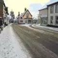 Looking down St. Nicholas Street towards the church, A Snowy Miscellany, Diss, Norfolk - 9th January 2010